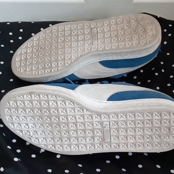 Puma Men's Blue Suede Sneakers Preowned Mens 7 - Picture 5 of 5